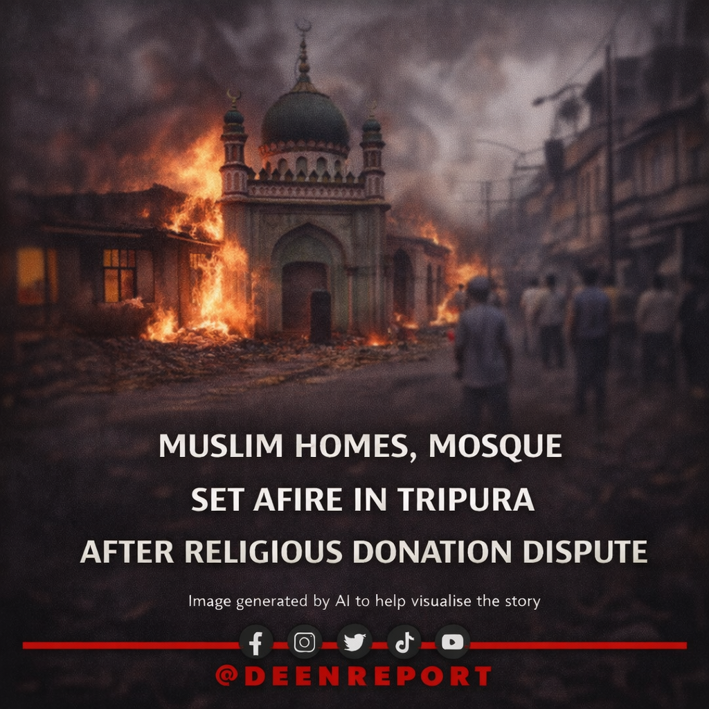 Tripura Mosque, Muslim Homes Torched